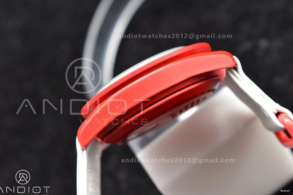 to Swatch on Omega Mars Mission Quartz Strap Nylon Bioceramic x Moonwatch 0505